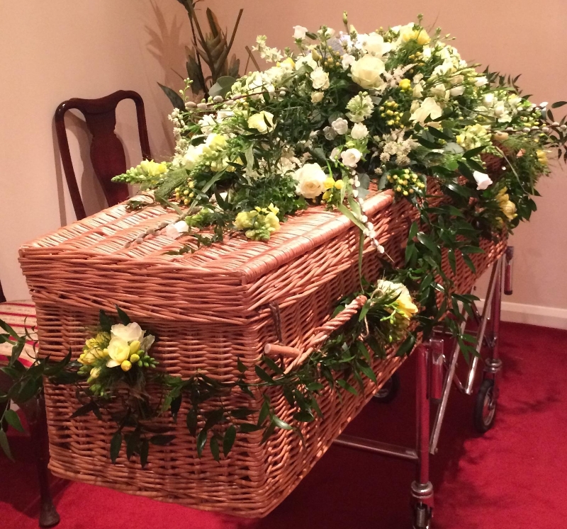 Wicker Coffin Decoration